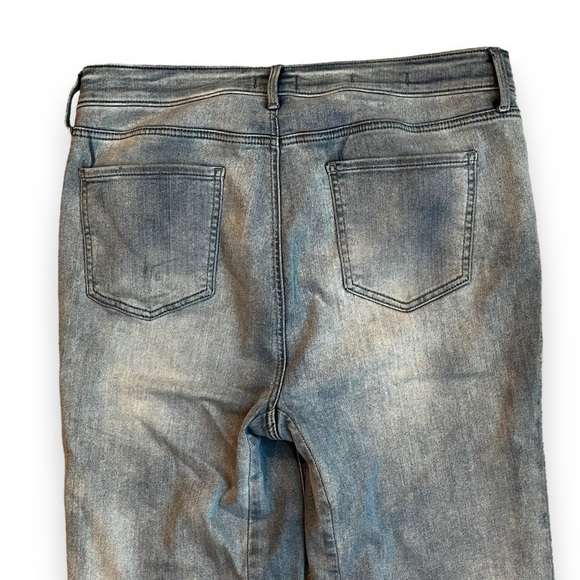 NYDJ Marilyn Straight Crop Jeans Stretch Denim Tencel Lift Tuck Light Wash SZ 14 - Picture 4 of 9